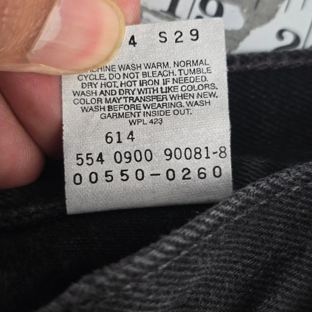 Levi's 550 Relaxed Fit Jeans Black‎ Wash Denim Mens W36 L34